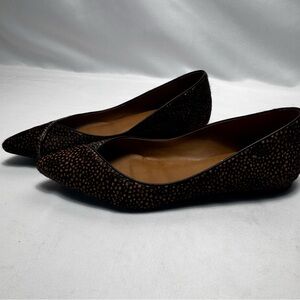 French Sole FS/NY Womens Ballet Flats Brown Leopard Slip‎ On Shoes Size 8